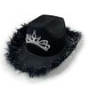 Bachelorette Party Cowgirl Cap for Bride Lady Fedoras Hat Bridal Shower Cowboy Hat Girls Carnivals Party Photoshoots Cap