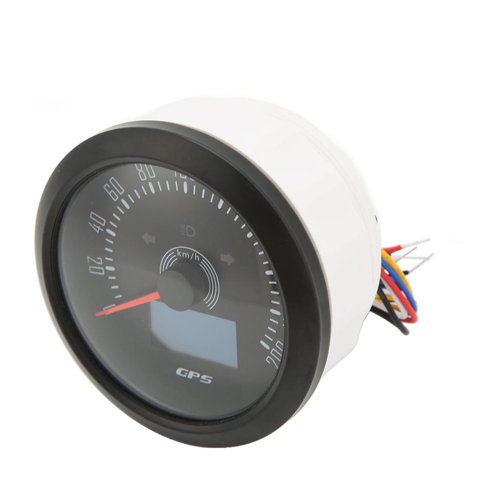 Tachimetro GPS 3 in 1 200KM H 85mm 9‑32V Retroilluminazione 7 Colori Antiappannamento Universale per Barca Auto Camper Motocicletta