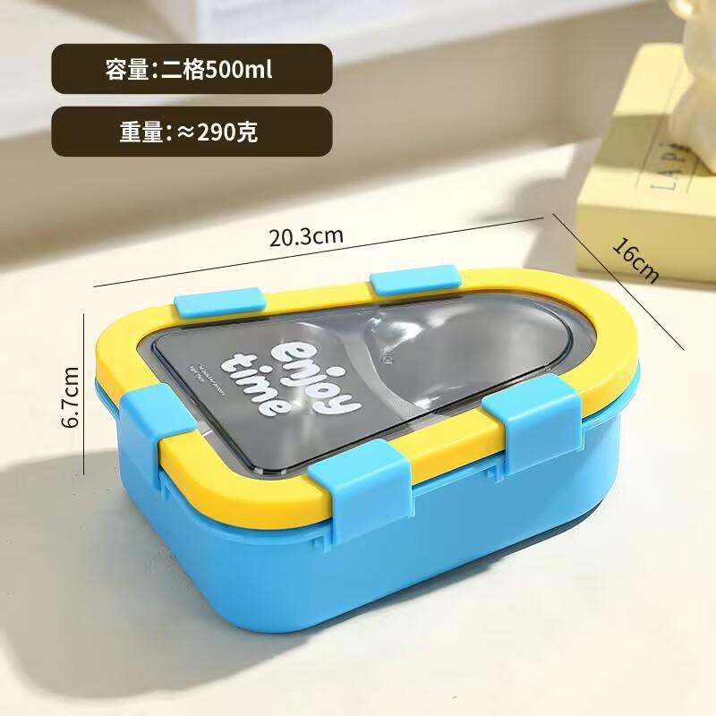 Stainless Steel Lunch Box Students Office Workers - 3-Compartment Bento Container With Lid Utensils Triangular Shape
