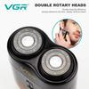 VGR Convenient Electric Shaver IPX6 Waterproof Gradient Metal Shaver Double Blade Men's Shaver Travel Mini USB Hair Trimmer Home Razor Shaver V-348