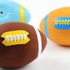 Dog Bite Toy Rugby Shape Cleaning Tooth Soft Latex Toy Puppy Chewing Ball Toy Dog Toy