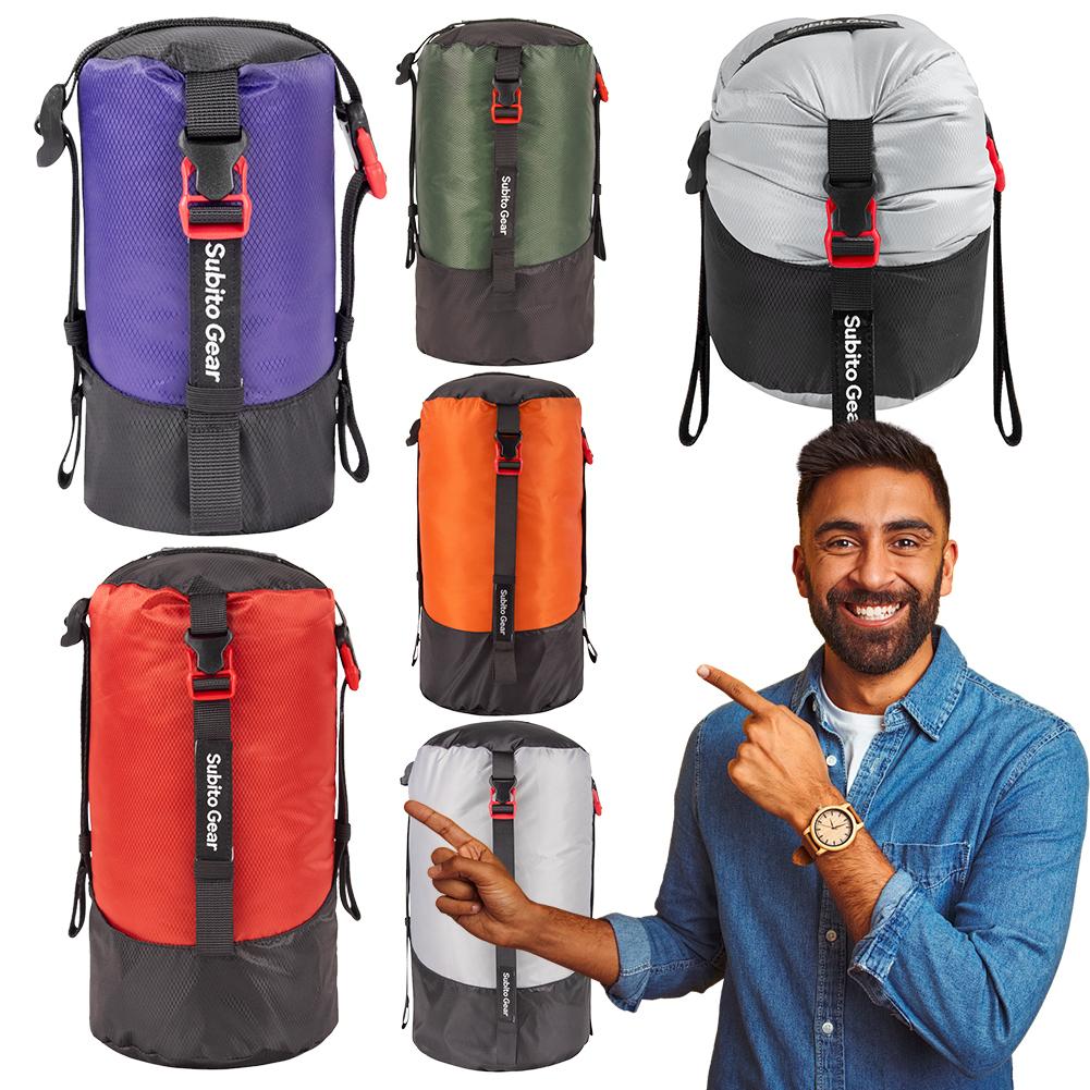 Camping Sleeping Bag Compression Pack Multi-Purpose Camping Supplies Storage Bag Large Capacity Space Saving for Camping Hiking