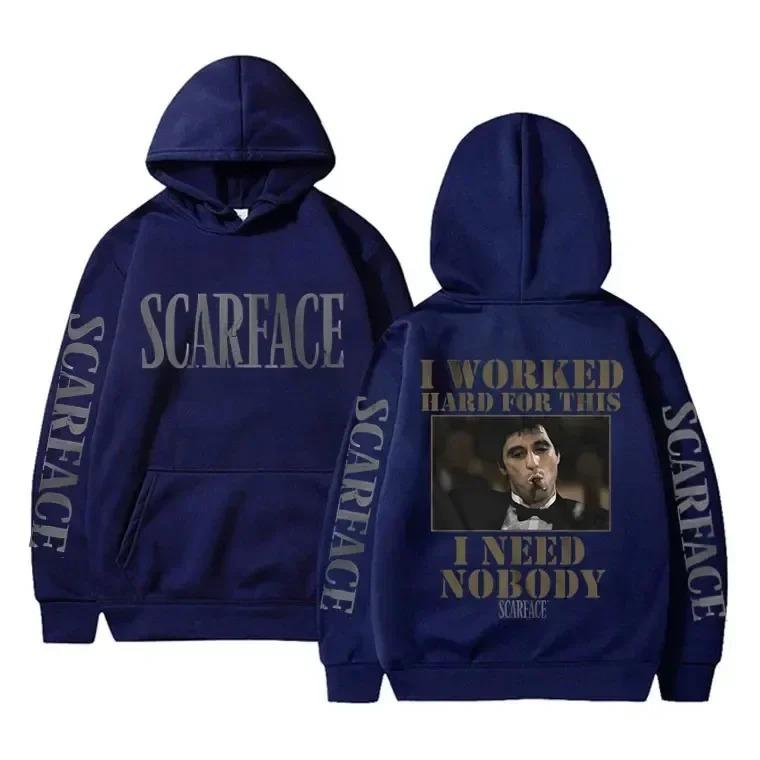 Scarface Printed Hoodies Men Women Streetwear Oversized Y2k Sweatshirts Fleece Warm Autumn Winter Pullover Tracksuit Female Male Clothing