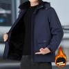Fashionable and versatile Men's Thickened Warm Winter Jacket - Wrinkle Resistant Lightweight Soft and Cozy Long Sleeve Down Jacket