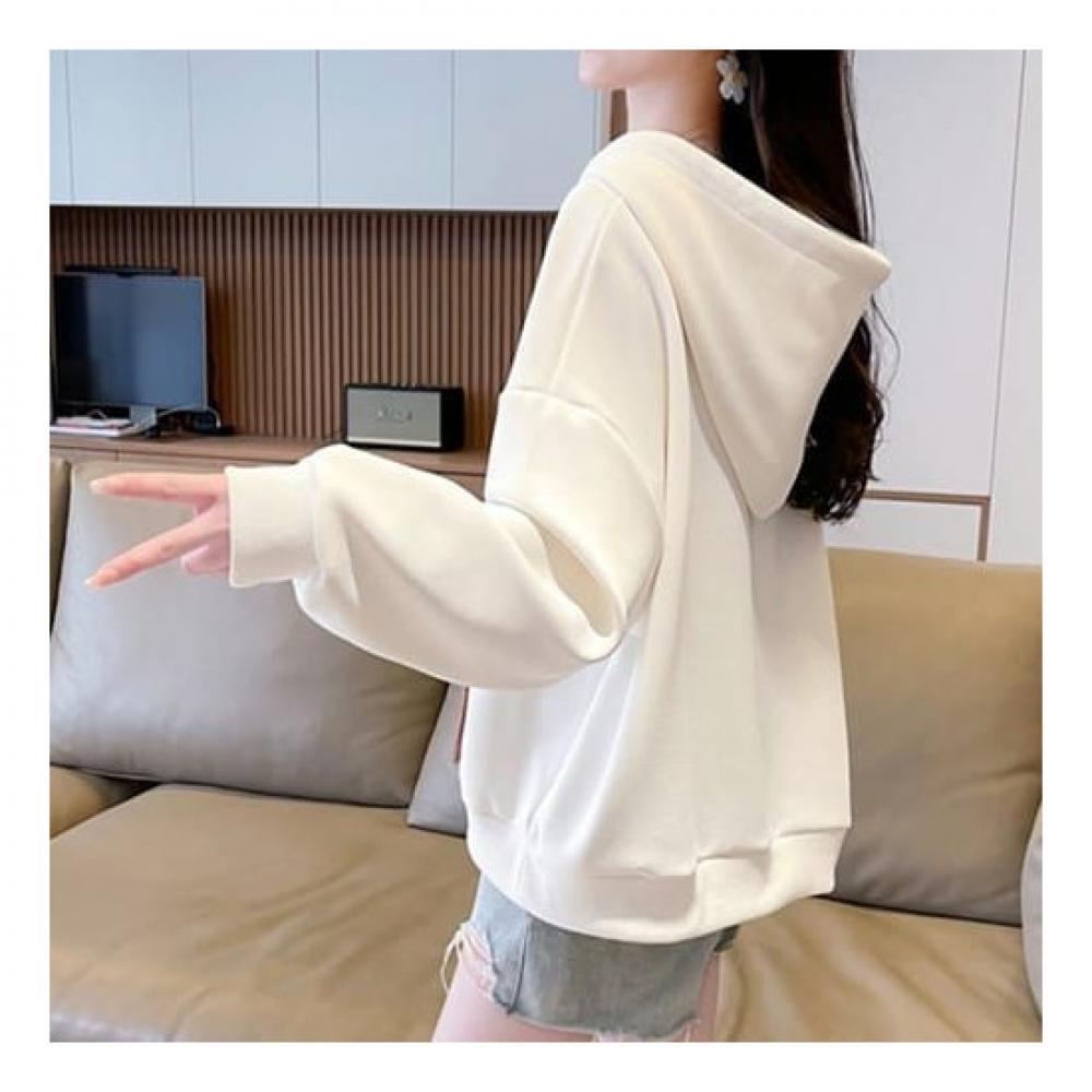 Navava Casual Bear Color Block Long Sleeve Hoodie Nt1957