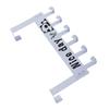 6 Hooks Over The Door Hooks Strong Load Bearing Capacity Space Saving Metal Door Hanger Hooks for Coat Hat Bag White
