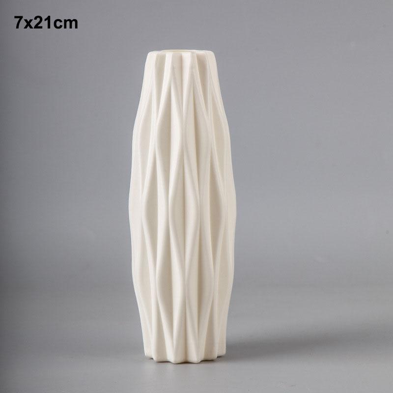 Plastic Flower Modern Vase Decoration Home Nordic Style Vase Imitation Ceramic Flower Pot Decoration Vases for Flowers