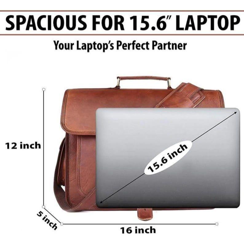 Leather Laptop Messenger Briefcase Men, Monogram Cross Body Computer Sling Satchel Project Bag, Groomsmen Christmas gift