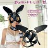 [sugarello] Leather Mask, Rabbit Mask, Half Mask, Queen Mask, Animal Mask, Costume, One Size Fits All, Synthetic Leather Mask, Punk (Long Ears)