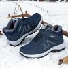 Botas de Invierno de Algodón para Hombre con Forro Polar y Cierre Mágico - Zapatos de Nieve Cálidos, Gruesos y Cómodos para Parejas.