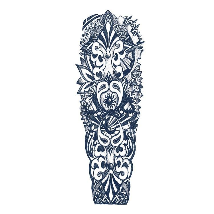 Full Arm Tattoo Sticker Large Flower Arm Waterproof Tattoo Sticker Full Arm Simulation Tattoo Amazon Set Single Piece Tattoo