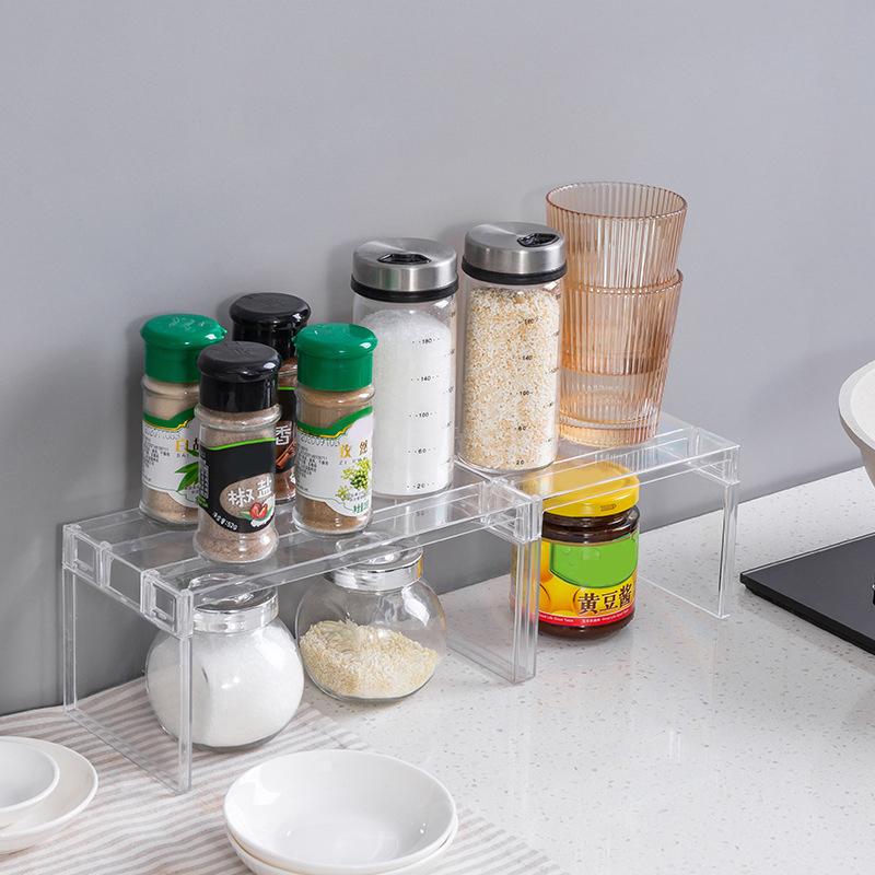 Storage Rack Transparent Layered Fruits Vegetables Space Save Refrigerator Shelf