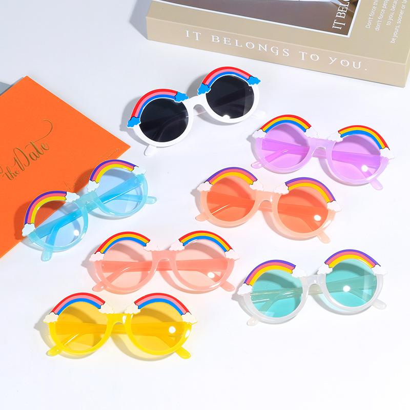 Children's sunglasses girls UV protection Korean version cute cartoon rainbow baby glasses boys and girls fashion sunglasses