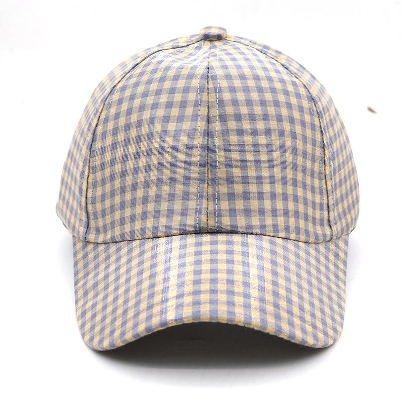 Hat Men's and Women's Striped Plaid Baseball Cap Spring Summer Autumn Outdoor Sunscreen Sun Hat Casual Trend Cap