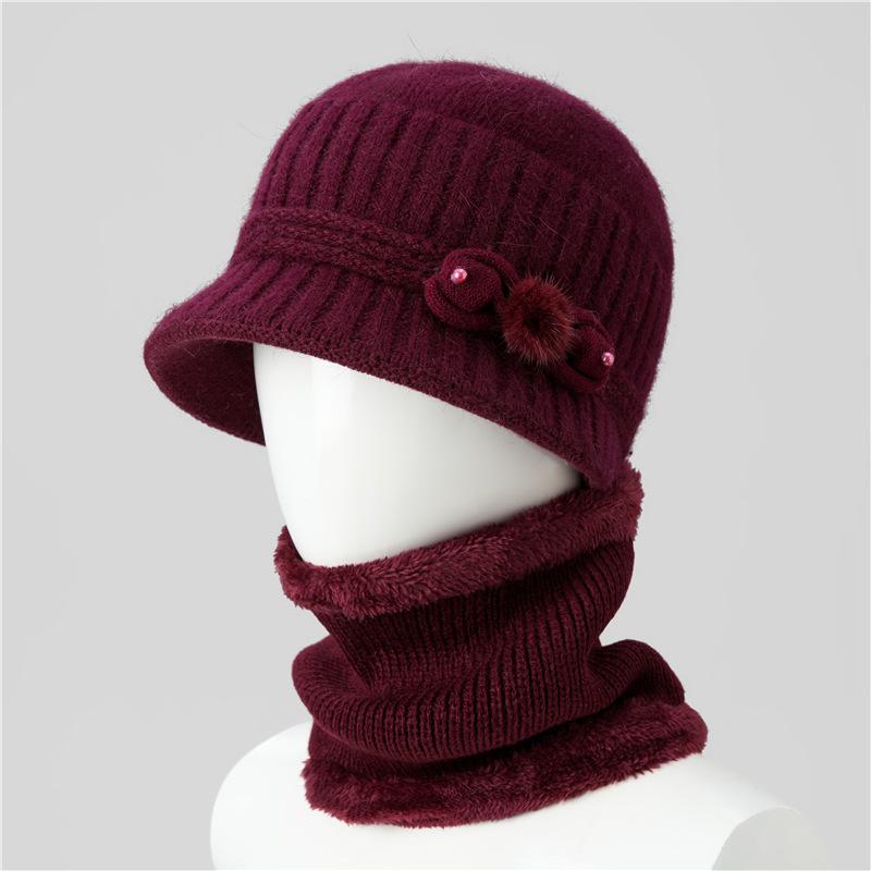 Hat Women's Autumn and Winter Knitted Hat Warm and Cold Hat Wool Hat