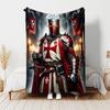 1pc Blanket Knights Templar Print Design, Lightweight Blanket for Sofa, Bed- Soft &Warm, Gift for All Seasons like Christmas, Halloween