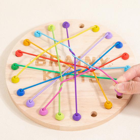 1 Set Seilentwirrungsspiel für Kinder, verdrehte Seilknoten, Herausforderungsbrettspiel, Logikdenken, interaktives pädagogisches Spielzeug zum Abhängen elastischer Seile