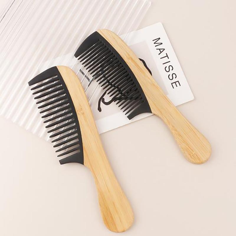Pettini per capelli in legno di bambù naturale, antistatici, per la cura dei capelli, massaggio sano