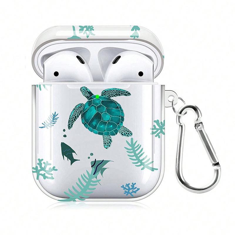 Simple turtle transparent earphone cover is suitable for AirpodsPro 1st generation Apple turtle TPU anti-drop protective case