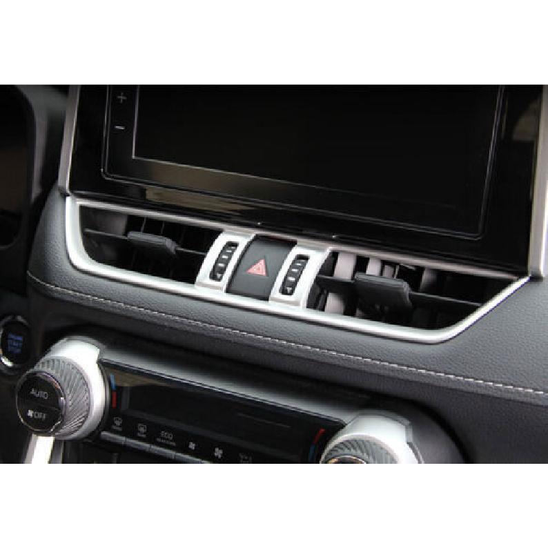 Interior Middle Air Outlet Vent ABS Cover Trim Silver For Toyota RAV4 -