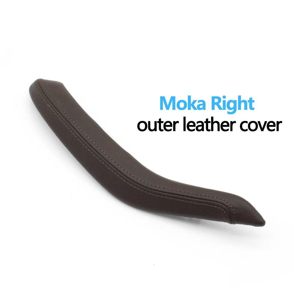 Car Interior Passenger Doors Pull Handle Outer Leather Cover Replacement For BMW X5 X6  F15 F16 2014-2018