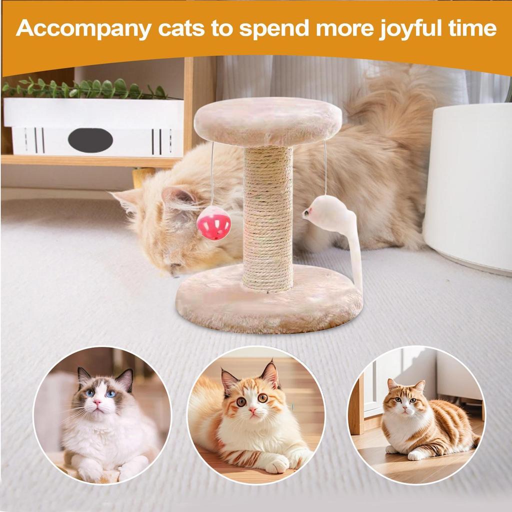 Katzenkratzbaum Schwerlast Indoor Katzenkratzbaum Kletterbaum Mit Interaktivem Spielzeug Haustierzubehör Für Bett Couch Training