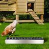 Feeder Trough Chick Feeding Dispenser No Waste Stainless Steel Tray for Bird Parrots Turkey