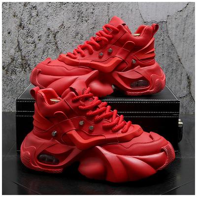 2024 Modne Nowe Męskie Sneakersy na Platformie Wygodne Oddychające Męskie Buty Projektanckie Oryginalne Męskie Czerwone Sneakersy Zapatillas De Hombre