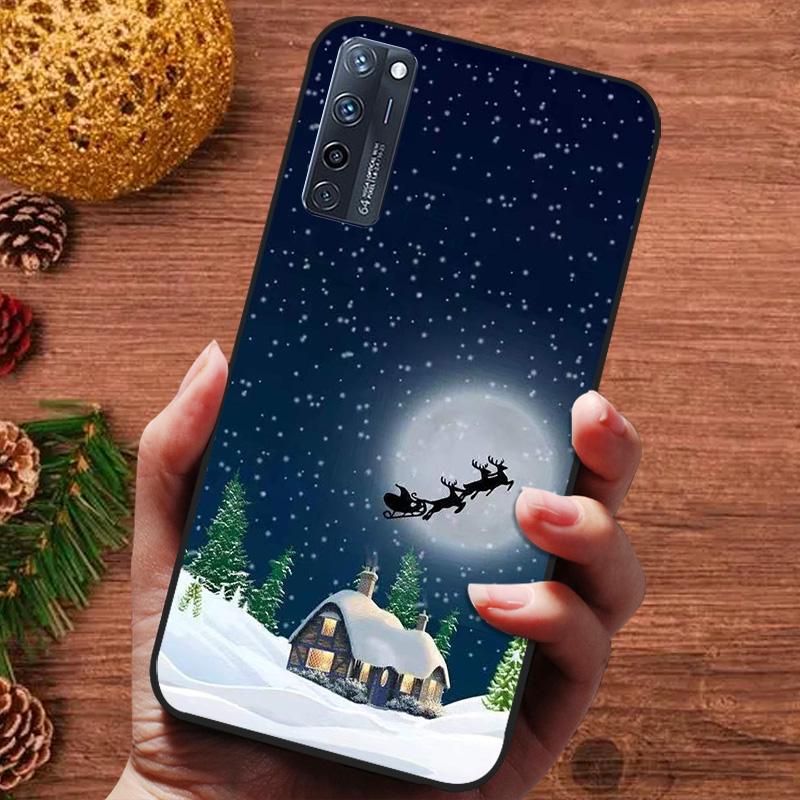 Świąteczne malowane etui na ZTE Axon 20 4G 5G Silikonowe miękkie etui na telefon na ZTE Axon 40 30 Pro Ultra A20 A2121 Capa Fundas