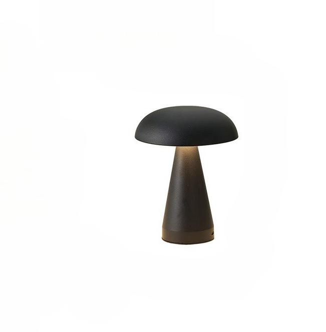 Mushroom Table Lamp Portable Touch Rechargeable LED Bedside Light Touch Control Reading Lamp for Bedroom Nightstands Metal