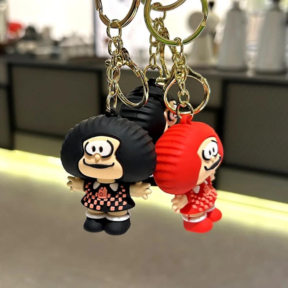 Cartoon Cute Fashion Creative Trend Silicone Doll Keychain Trend Personality Kawaii Characters Soft Rubber Keychain Gift Pendant