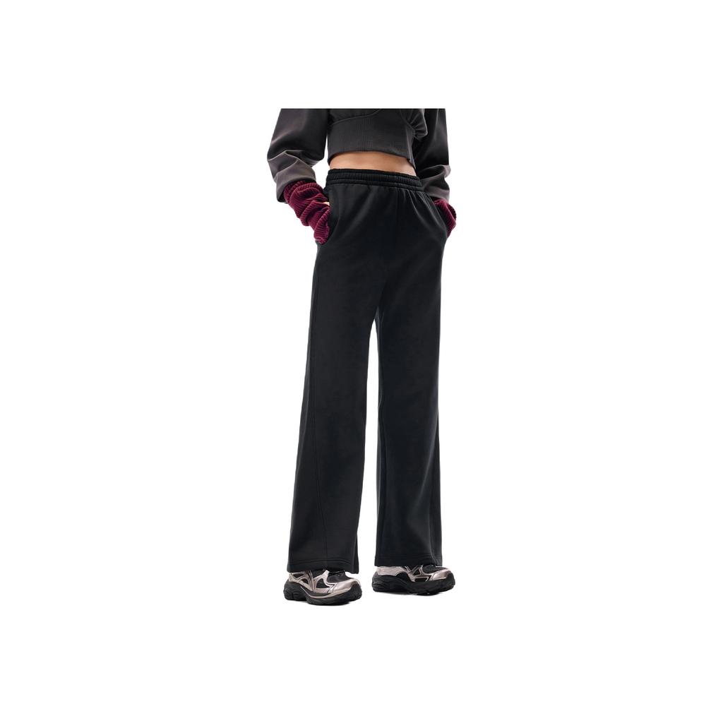 Li Ning Fitness Series Logo Stitching Elastic Drawstring Casual Pants Women pants AKLVE14-1