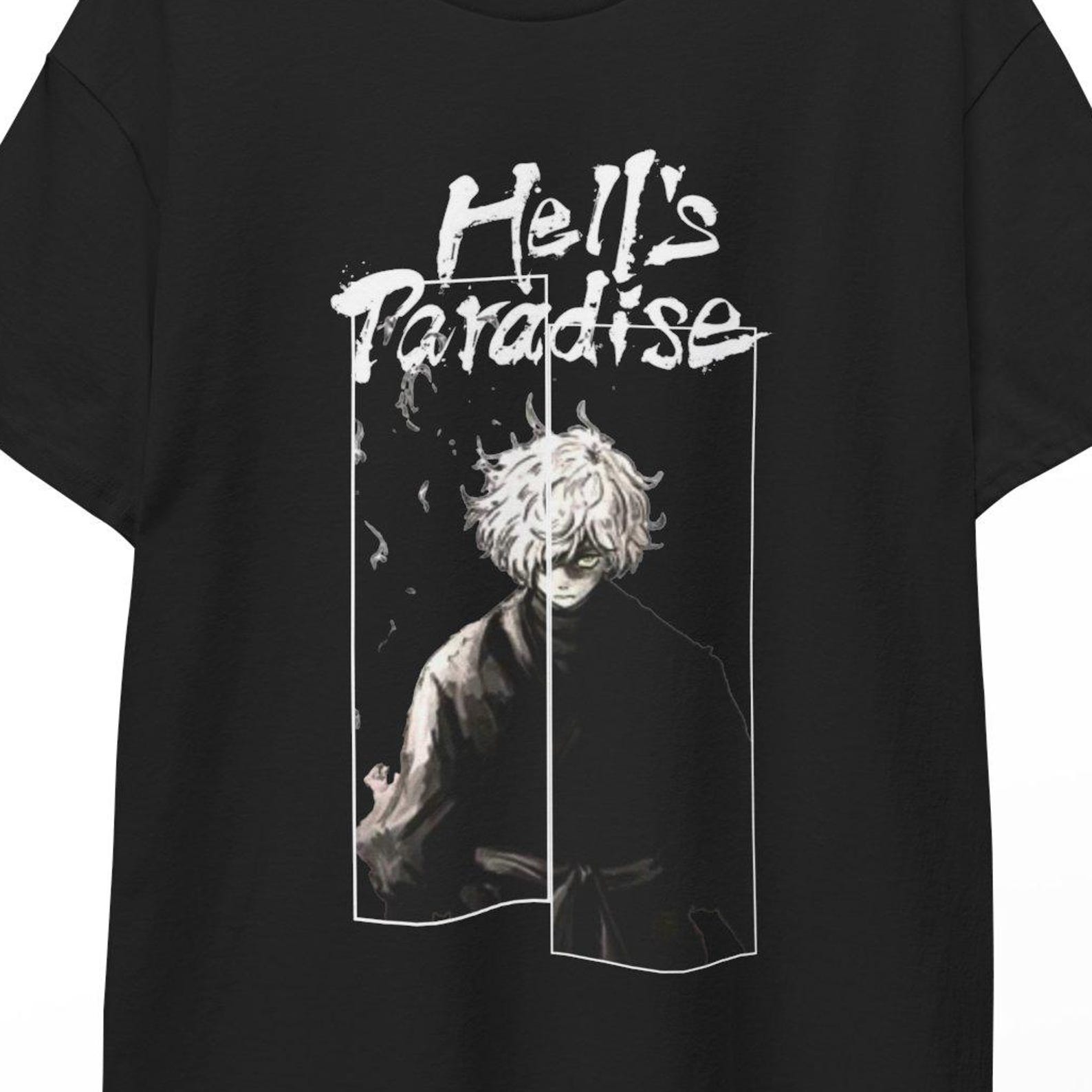 hell s paradise,hell s paradise poster,HellsParadise Shirt,hell s paradise sticker,hell s paradise print,Gabimaru,Gabimaru Shirt, yuzuriha 3XL
