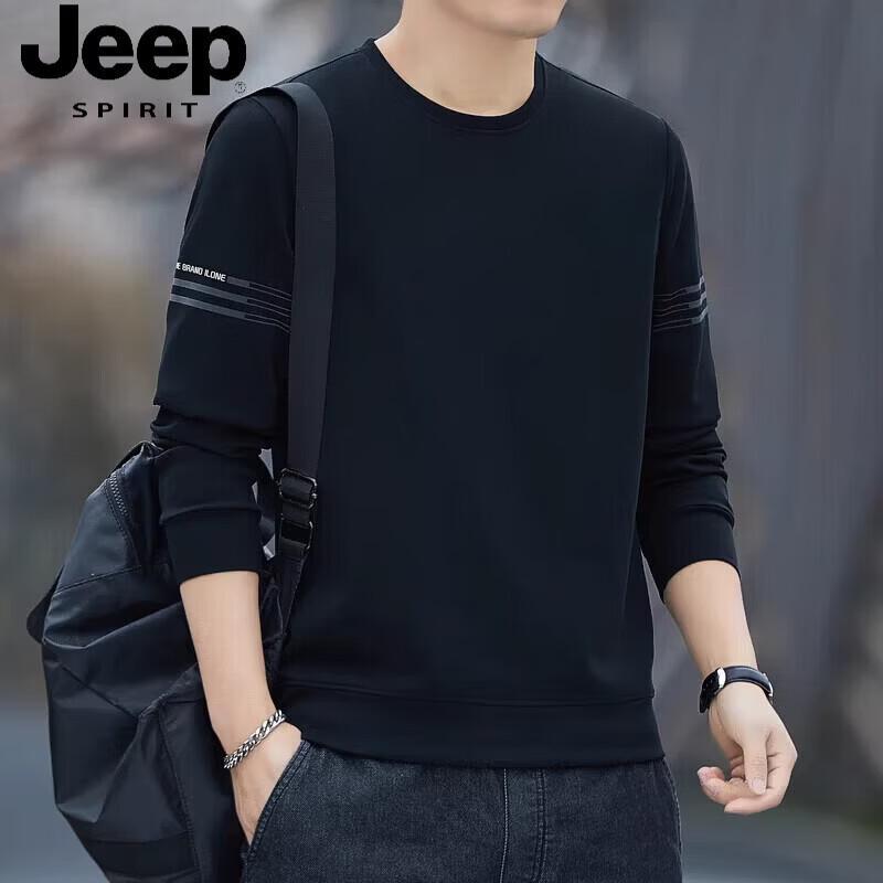 JEEP SPIRIT Men's Round Neck Long Sleeve Sweatshirt