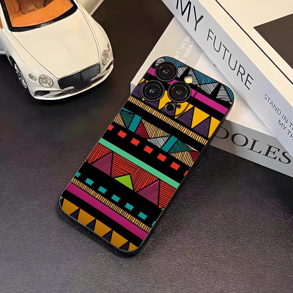 

African Style Fabric Print Phone Case For 16 Pro Max Iphone 17 Pro Max 14 15 Plus 12 13 11 Pro Xr X Xs SE Back Cover iPhone 17