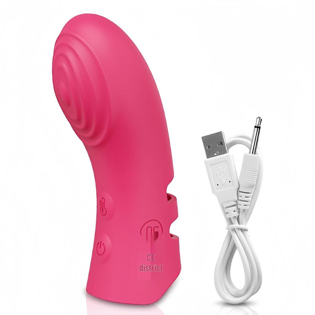 Vibratore con manicotto per dita: Massaggiatore Vaginale Portatile Riscaldante per Coppie