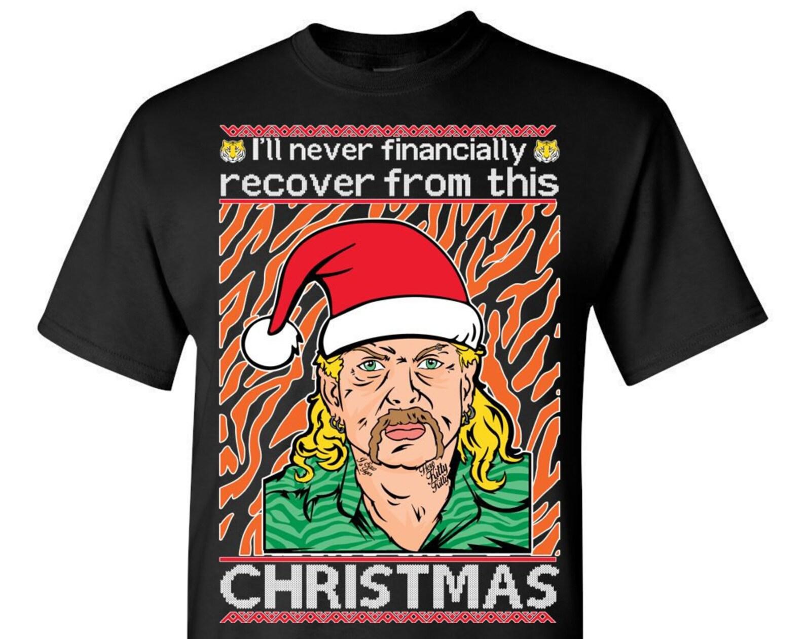 Ugly Christmas T-Shirt Tiger King Joe Exotic Tee Shirt XL
