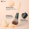 DUcare Makeup Brush Set 14Pcs with 3Pcs Makeup Spong & Cosmetic Bag - Professional Kabuki Foundation Blending Eyeshadow Brushes