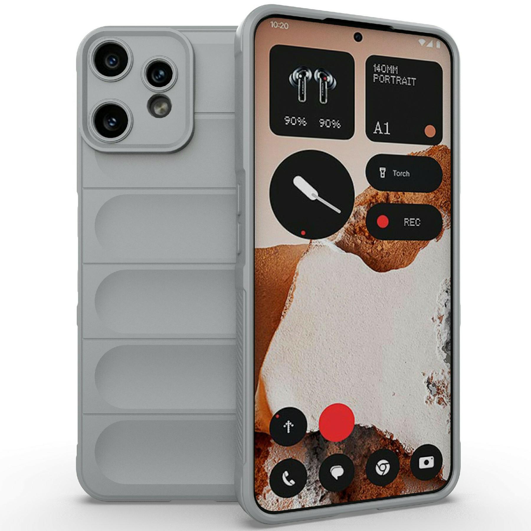 

For Nothing CMF Phone 2 Pro Case Anti-Drop Soft TPU Rugged Phone Back Cover Light Grey