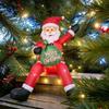Waving Inflatable Santa Christmas Decoration with Polyester Fabric and Internal Blower for Lawns, Doors, and Retail Displays
