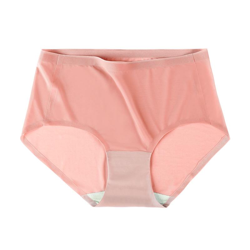 Traceless One Piece Ultra Thin Quick Drying Ice Silk Underwear Antibacterial Underwear Mid Waist Women's Triangle Pants