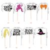 Glitter Witch Hair Hat Halloween Cupcake Toppers Cake Decorations for Hocus Pocus Theme Birthday Party Cake Decorations