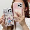 Card Slot Holder Silicone Wallet Pocket Case For Xiaomi Redmi Note 13 Pro Samsung A25 A35 Realme 10 Transparent Cover Shockproof Clear Full Protection