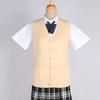 Japanese Girl College Students Sweater Waistcoat V-neck JK Uniform Knitted Cardigan Vest Campus Spring And Autumn Daily Clothes