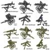 WWII Military Building Blocks: US, German, British Army Figures with Heavy Weapons & Sniper Educational Toys.