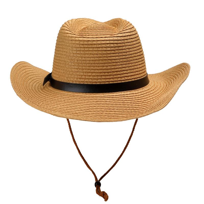 New 2026 Westren Cowboy Hat for Men Wide Brim Womens Summer Cowgirl Hat Sun Beach Straw Hat Cap Gift