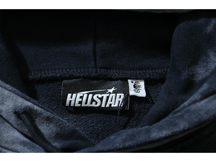 Set Felpa con Cappuccio Trendy Autunnale Hell Star Lavata Usurata per Uomo e Donna