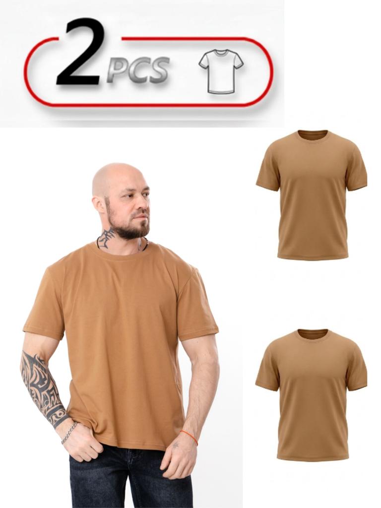 Men’s 2-Pack Basic Solid Color T-Shirts, Summer 8012-001-3-pak2 HC
