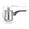 Turkish Coffee Pot Stainless Steel 180Ml with Comfort Grip Handle Milk Warmer Pot Small Sauce Pan Stovetop Coffee Maker