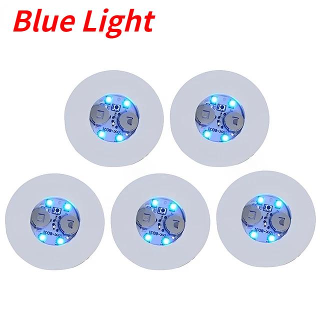 20/1 STÜCKE Leuchtende Tassenaufkleber Lichter 6cm LED Flaschen Untersetzer Lampen für Bar KTV Hochzeitsparty Cocktailgetränke Tassen Vasendekoration